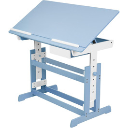 tectake® Adjustable Height Kids Desk with Tilt-Top & Storage Drawer - Pink
