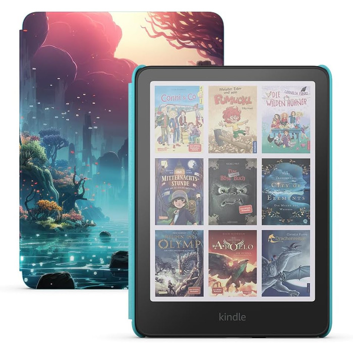 Amazon Kindle Colorsoft Kids 16GB – Перший кольоровий Kindle для дітей з обкладинкою (Abenteuerfluss)