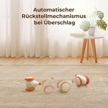 Cheerble Wicked Mouse – електрична іграшка для котів, USB-зарядка, LED-підсвітка, для активності та розвитку, колір абрикос