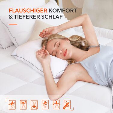 Sweetnight 3D Ultra Soft Mattress Topper Microfibre Polyester Durable Breathable Mattress Pad Mattress Topper Super Soft Fluffy Mattress Cover 120 x 190 x 6 cm White