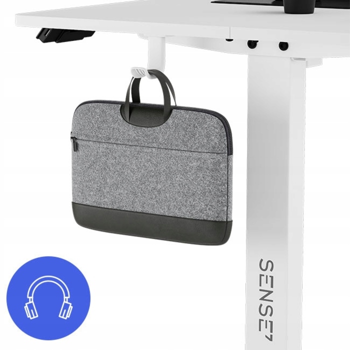 Електричний стіл з регулюванням висоти Sense7 Nojo, 140 x 70 x 118 см, білий