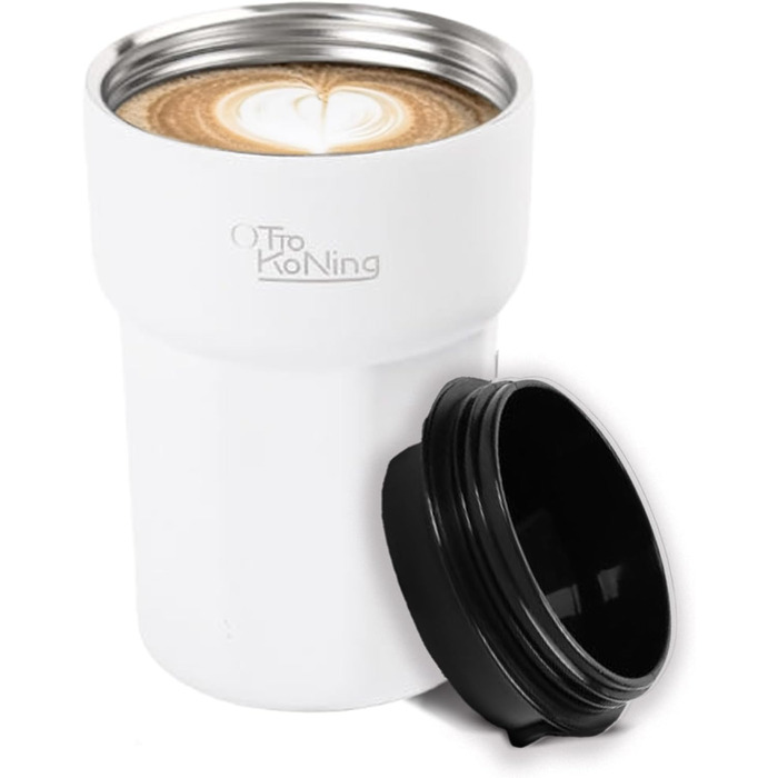 Термокружка 350 мл з кришкою, що не протікає, з нержавіючої сталі для кави, чаю та напоїв на винос