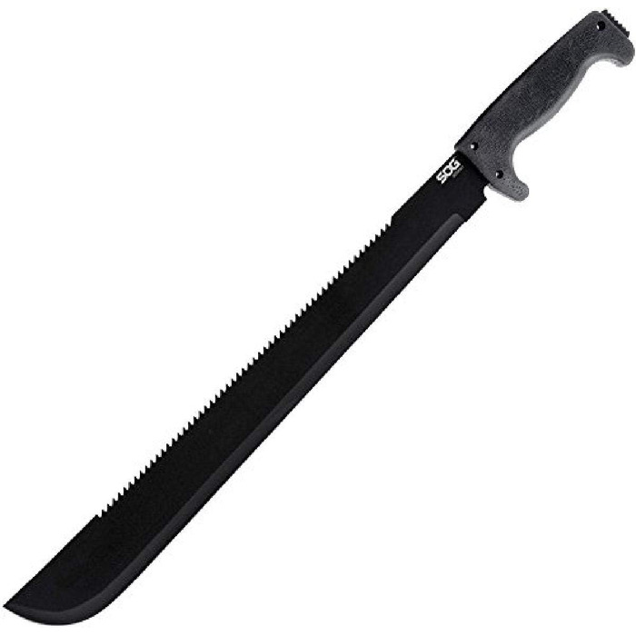 SOGFari 18 in. Machete, Black Kraton Handle, Black Blade