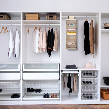 Relaxdays Hanging Shelf Closet Organizer with 6 Compartments