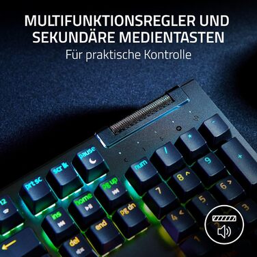 Механічна ігрова клавіатура Razer BlackWidow V4 X (Green Switch) з RGB Chroma підсвічуванням, QWERTZ DE-Layout