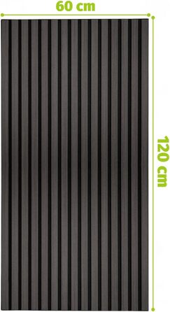 Акустичні настінні панелі HORI з імітацією дерева для шумопоглинання та декору стін, 120x60x2.1 см, колір 3D Венге