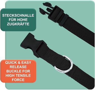 Преміум нашийник для собак DEY Air Mesh | Регульований | для маленьких, середніх та великих собак | багато кольорів та розмірів | нашийник для собак та котів | нашийники для собак | нашийник для цуценят | Рожевий, M ([XS/S] - 1,5 x 21-30 см, Чорний)