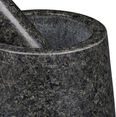 Гранітний ступка з толуштою Relaxdays для спецій та трав, 13.5 см, темно-сірий (антрацит)