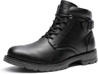 Черевики мотоциклетні Bruno Marc чоловічі Combat на шнурівці з блискавкою та зружною устілкою, 44 EU, чорні