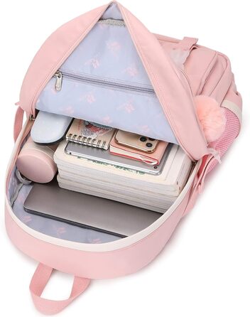 Рюкзак для дівчат Hey Yoo: стильний рюкзак для школи, коледжу, середньої та старшої школи. Рожевий колір.