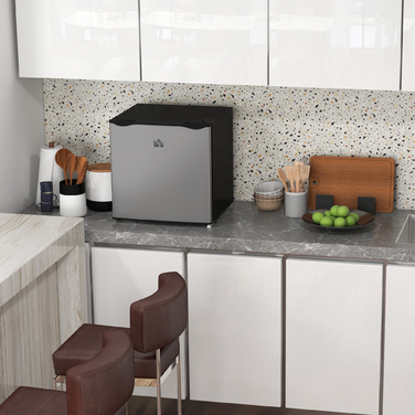 HOMCOM Mini Freezer, 35L Capacity, -14 to -24°C (-10 to -4°F), 5 Temperature Settings, 18.5 x 17.4 x 19.2 inches, Silver