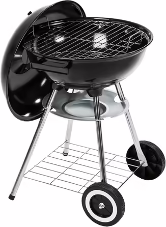 tectake 3in1 Barbecue Grill Cart Smoker, Smoker Grill with Thermometer, Adjustable Air Vent, Steaming, Charcoal Grill with Charcoal Tray and Ash Grid (BBQ Grill)