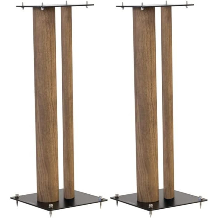 Підставка для колонок Norstone Stylum, металева, до 50 кг, пара (білий матовий). Підходить для Stylum 3 (80 см), декорована дубом