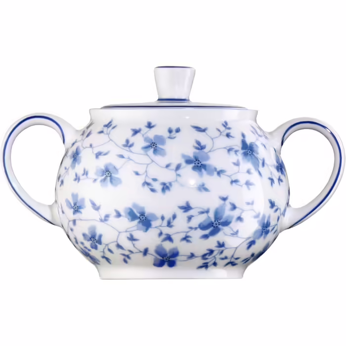 Arzberg Form 1382 Blue Flower Sugar Bowl, 6 pieces.