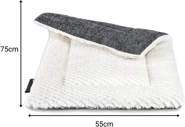 Килимок-підстилка Lionto для собак та котів, теплий, з підкладкою, 60x45 см, сірий. Гігієнічний, з захистом від холоду, для будь-яких порід.