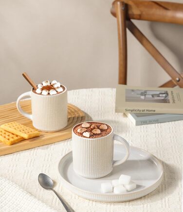 Набір посуду GBhome з каменю, 18 предметів, ручна робота, набір посуду з реактивною глазур'ю, для 6 осіб, безпечний у мікрохвильовці та посудомийній машині, глибокий зелений (бежевий, 6 чашок)