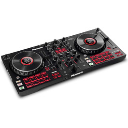 DJ контролер Numark NS4FX: 4 канали, Touch-Jogwheels, Pads, ефекти, Serato DJ Lite, чорний