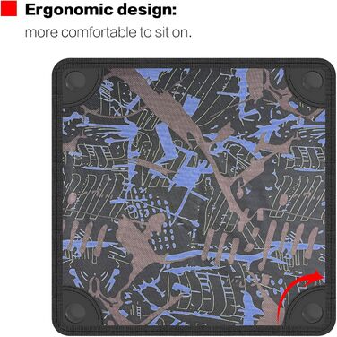 Складний туристичний стілець Aiwoxing: компактний, портативний, для кемпінгу, відпочинку на природі, риболовлі, саду та BBQ. Колір: блакитний, камуфляж.