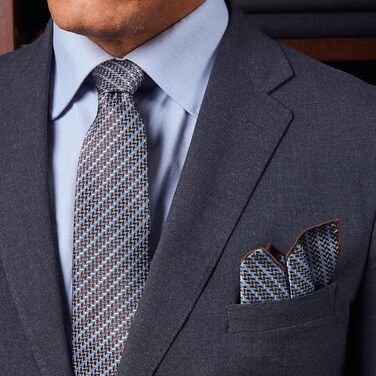 Набір краваток для чоловіків 3 шт. + 3 кишенькові хустинки | Подарунковий бокс для чоловіків | Класичний подарунок на весілля | Кольори: фіолетовий, сірий, блакитний