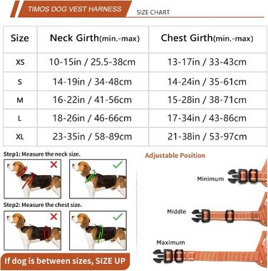 Шлейка для собак HEELE з поглинанням ривка, світловідбиваюча, для середніх собак, з м'яким ручним захопленням, коричнева, розмір M (L - обхват грудей: 43-86 см)