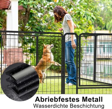 Вольєр для цуценят/маленьких собак 80x65 см, розкладний, з дверима та ґрунтовими анкерами, для внутрішнього/зовнішнього використання, вологостійкий