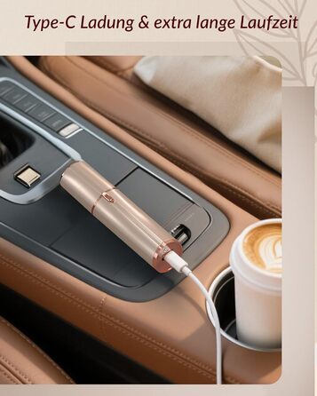 Електричний жіночий епілятор для обличчя: безболісний жіночий тример для швидкої та ніжної скоблення верхньої губи, підборіддя та щік (Золотий)