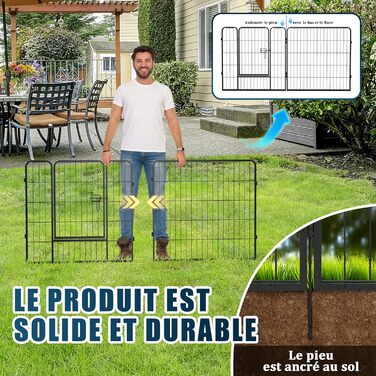 Металевий вольєр для цуценят та собак, забіг з 12 секцій, висота 60 см