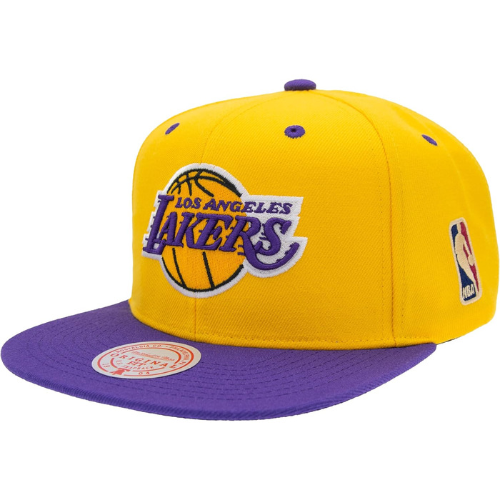 Кепка Mitchell & Ness NBA Lakers Snapback жовто-фіолетова, універсальний розмір