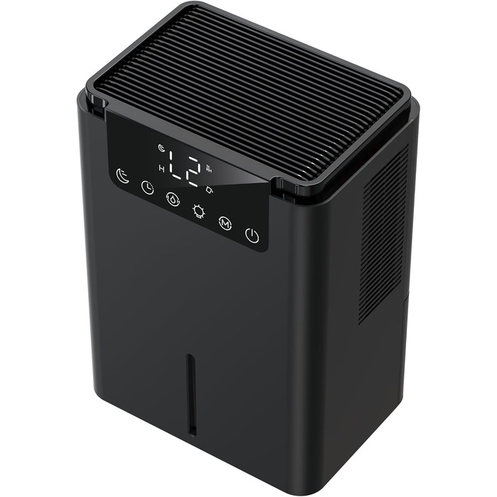 Електричний осушувач повітря Climative ION 12L/24h з Wi-Fi та очищувачем повітря для дому, квартири, ванної кімнати. Захист від вологи та плісняви до 20 м². Чорний Luxe 070