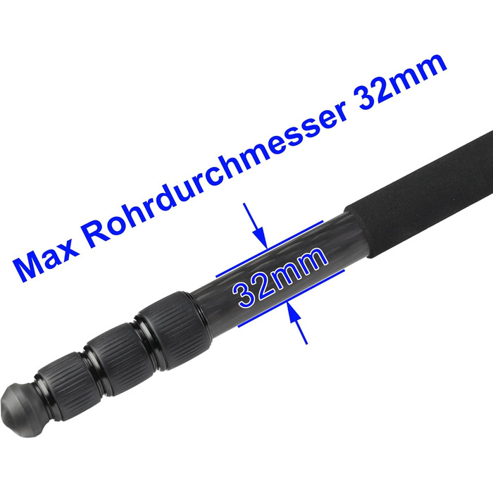 Штатив Pyramid Carbon з кульковою головкою для панорамної зйомки, без центральної колони, 147 см, 2 кг, вантажопідйомність 20 кг, діаметр труби 32 мм