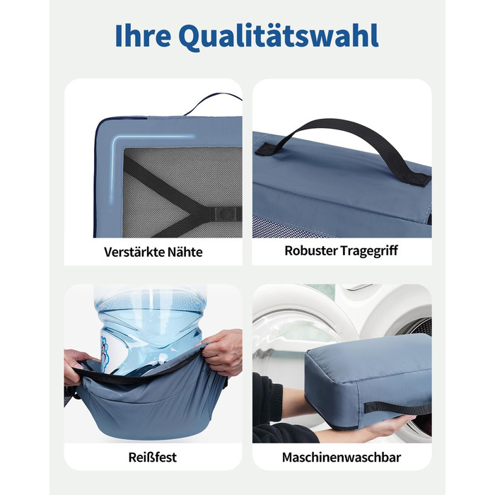 Набір органайзерів для валізи ECOHUB 7 шт., тревел-куби з блискавкою, перероблене PET, блакитний
