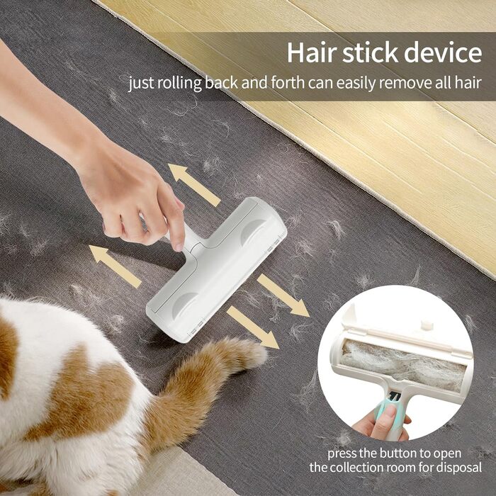 Набір для видалення шерсті домашніх тварин 5 шт. для собак та котів (довгошерсті/короткошерсті), ролики для меблів, повторне використання