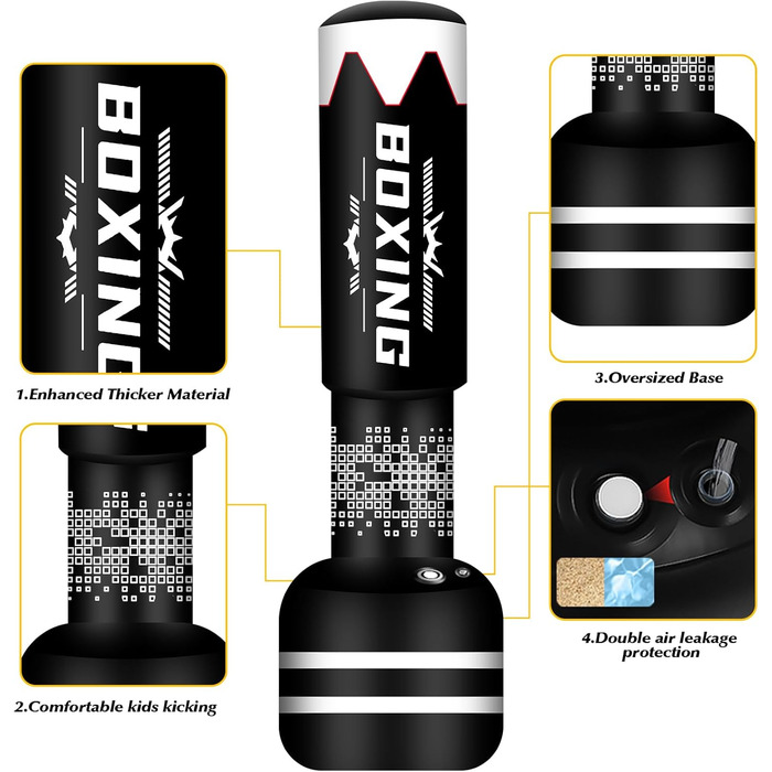 Надувний боксерський мішок для дорослих, стоячий боксерський мішок, самостійний мішок для кікбоксингу, обладнання для тренувань ММА, Муай Тай, фітнесу, стиль гантелі B