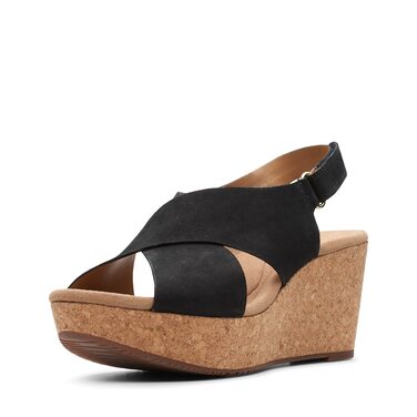 Босоніжки Clarks Annadel Eirwyn на підборах, чорні, нубук, 40 EU