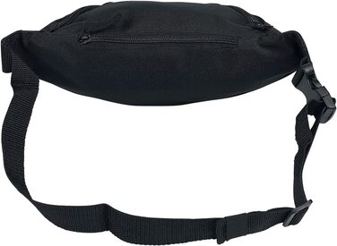 Чорна поясна сумка BagBase Unisex з поліестеру, 100% Polyester Basics, для повсякденного носіння, фестивалів та стилю Streetwear