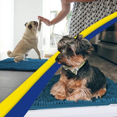 Гігроскопічний килимок для дому та тварин Muddy Mat® з мікрофібри, протиковзкий, що миється, Atlantic Blue, 76.2 x 48.3 см