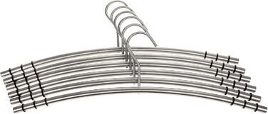 SIDCO Clothes Hangers Stainless Steel 6 x Coat Hangers Metal Hangers Hanger Set w. Anti-Slip