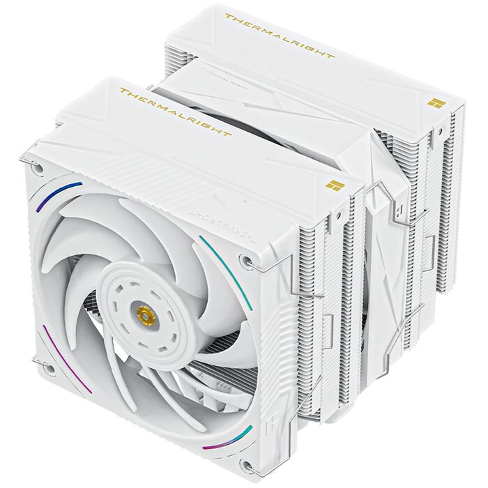 Кулер для процесора Thermalright Royal Pretor 130 Ultra White, двовежевий повітряний охолоджувач, 7 теплових трубок, білий, для AM4/AM5, Intel LGA1851/1700/115x/2011