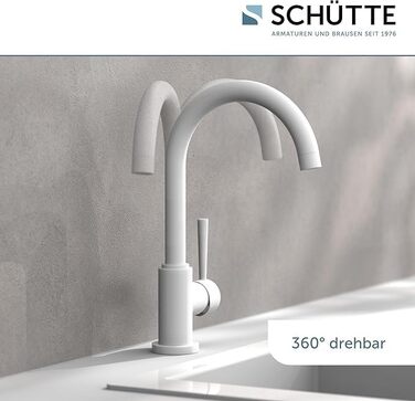 Кран кухонний SCHÜTTE Cornwall, 360° поворотний, з однорідним змішувачем для раковини, преміум якість