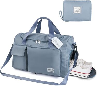 Спортивна сумка Flintronic 35L, водонепроникна, для подорожей та вихідних, блакитна (з багажним жетоном)