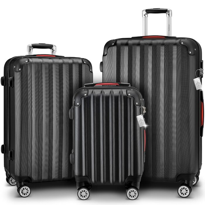 Набір валіз Monzana® 3шт (M-L-XL), зелений - з замком, органайзером та вагами. Hartschalenkoffer, Trolley Set