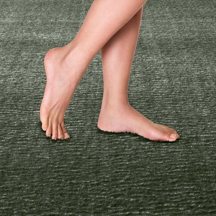 Килимок для ванної Taracarpet Fiona, 50x80 см, темно-зелений, антиковзаючий, миючий, для ванної кімнати
