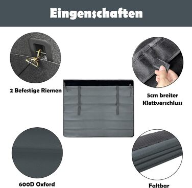 Захист для багажника автомобіля Big Ant для собак, амортизатор, сірий - підходить для будь-якого авто