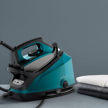 Станція парогенератора Rowenta Compact Steam Pro DG7621: 6,2 Bar, 310 г/хв, 1,1 л, компактний дизайн, блакитно-чорний