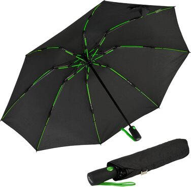 Чорно-зелений парасолька-тростина з великим куполом 106 см з фібергласу
