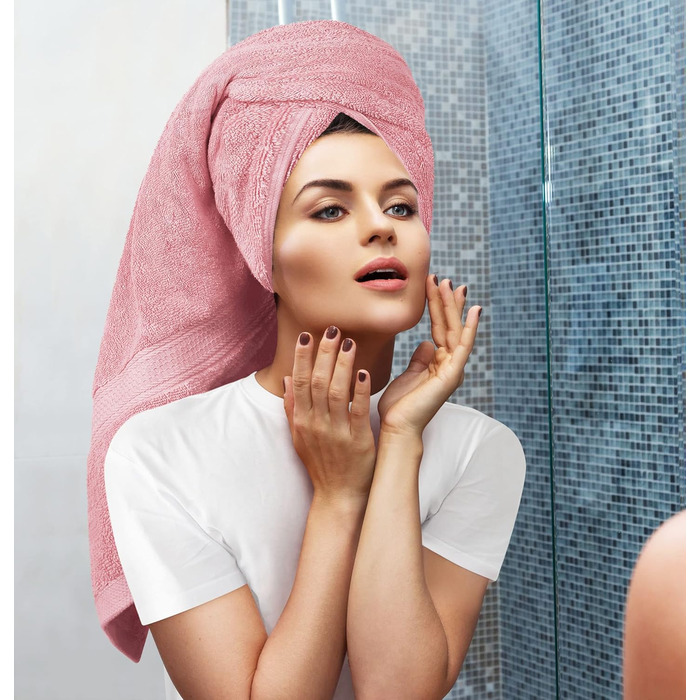 Utopia Towels 8-Piece Premium Towel Set, 2 Bath Towels, 2 Hand Towels, and 4 Washcloths, 600 g/m², 100% Ring-Spun Cotton, Fitness Studio, Hotel, and Spa (Dusty Rose)