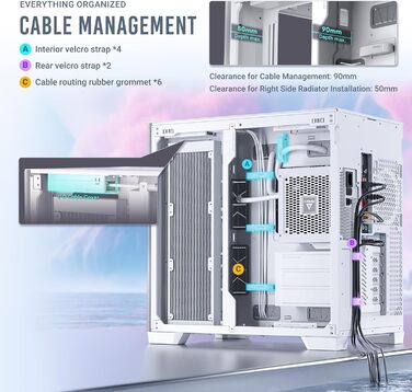 Корпус для ПК GEH Antec C8 Wood Full Tower чорний (білий/Flyaway Orchidee)