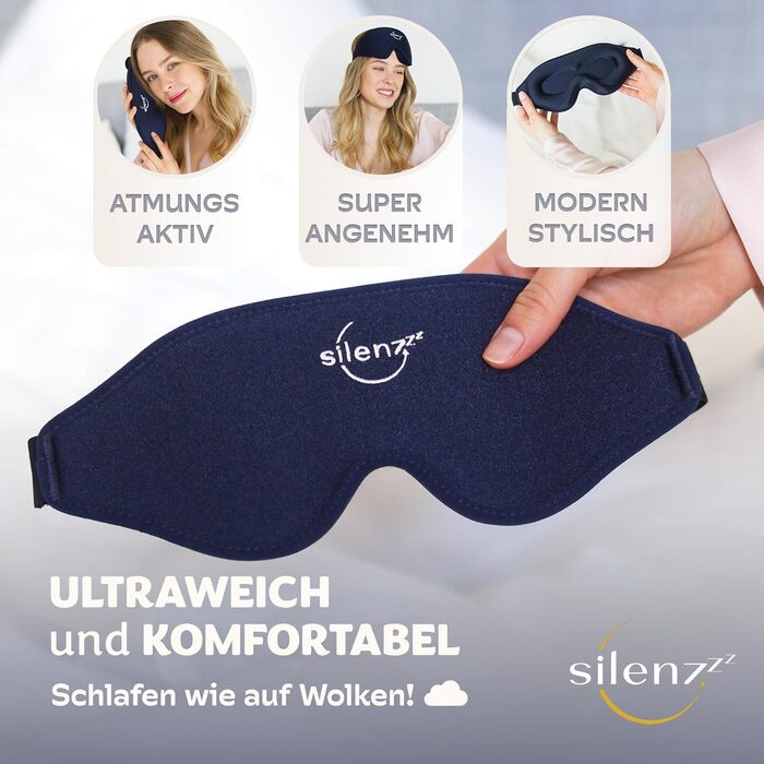 Маска для сну преміум-класу 3D - комфортна пов'язка на очі для жінок та чоловіків - забезпечує повну темряву - рожева, 1 шт.