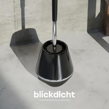 SAVEGA® Оригінальна силіконова щітка для унітазу - комплект з тримачем. Антибактеріальна щітка для туалету, чорний/сірий колір.