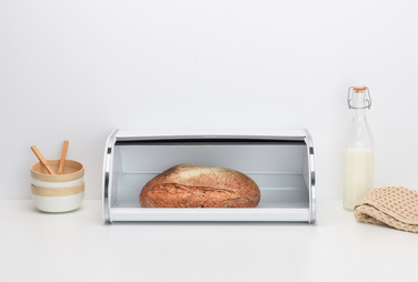 Хлібниця Brabantia цільна, біла, сталь